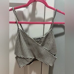 Charlotte Russe Black and White Striped Camisole